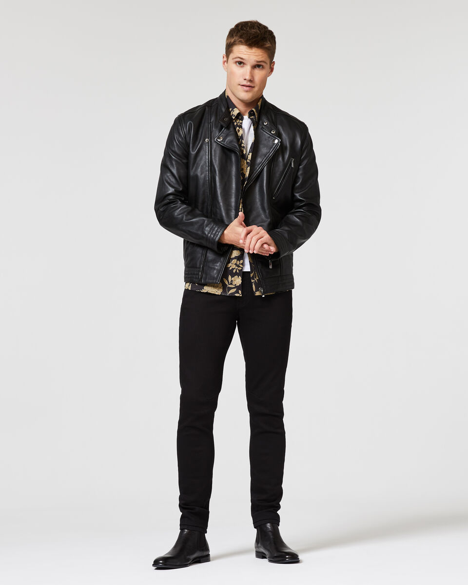 Slim Fit 5 Pocket Denim Jean, Black, hi-res